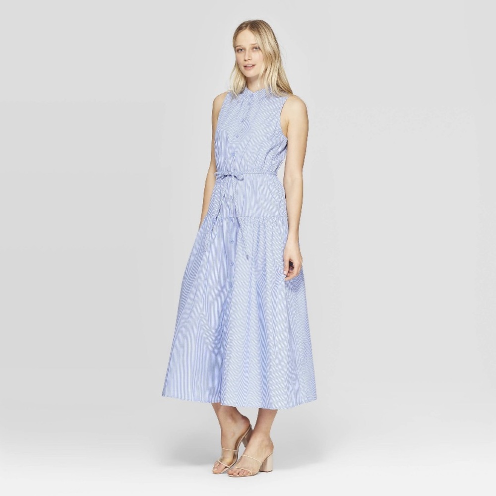 Women’s Pinstripe High Neck Maxi - NWT